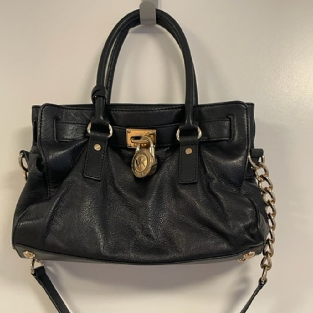 MICHAEL KORS Black Leather Handle Bag